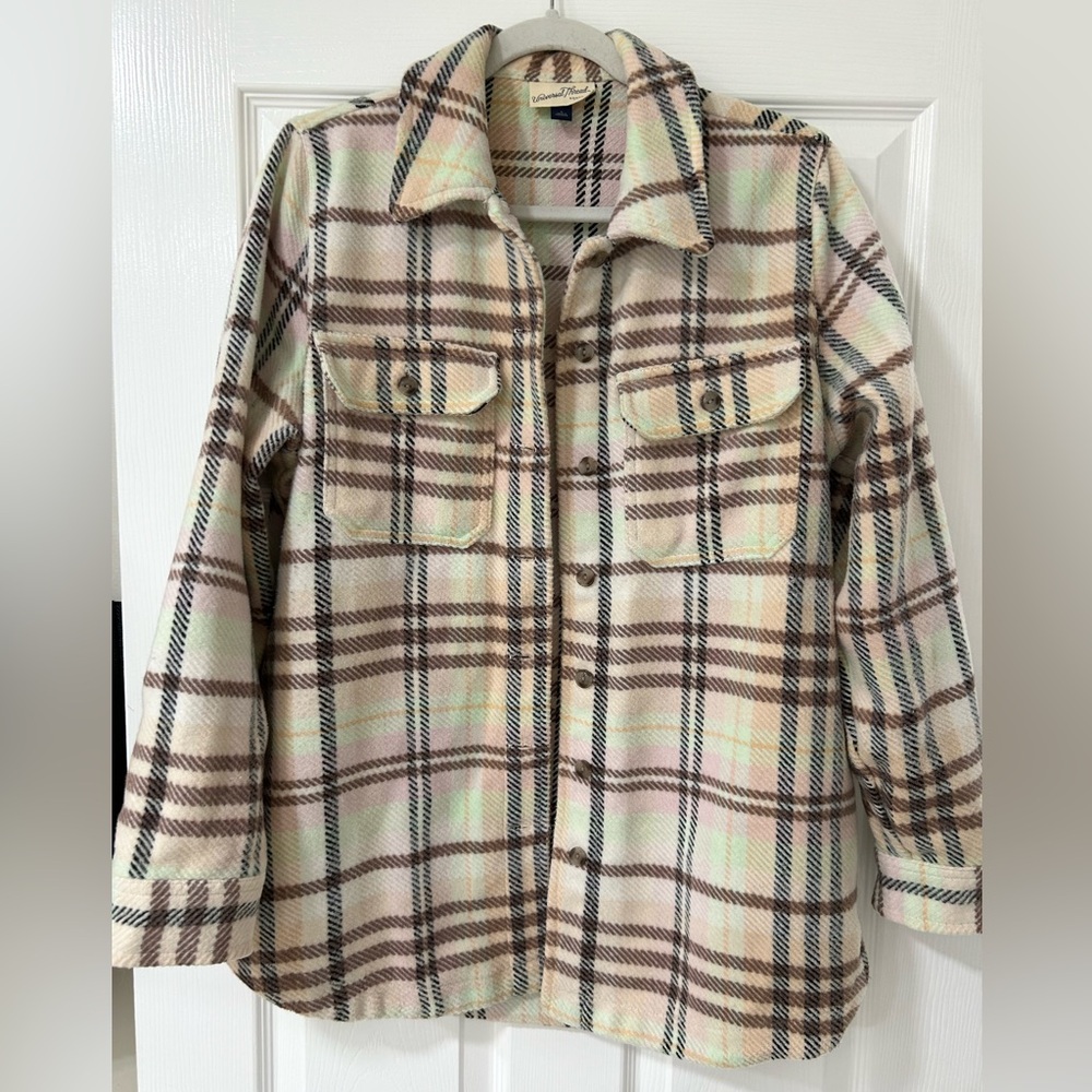 Universal Thread Oversized Shacket Plaid - image 1